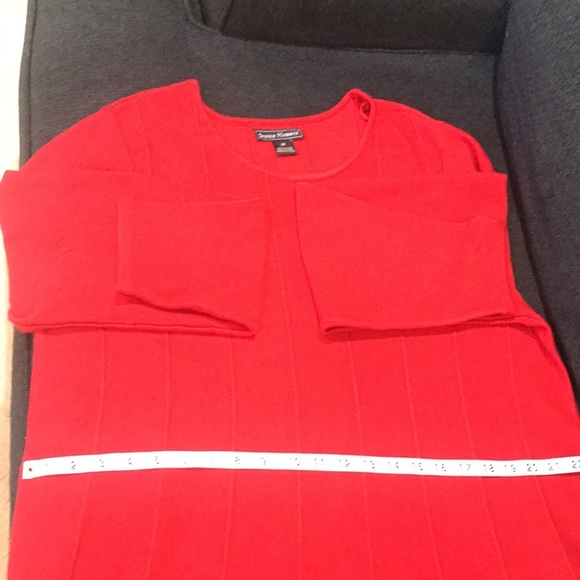 Jessica Howard Ribbed Cable Knit Rounded Neckline Long Sleeved Midi Dress-3X - Picture 14 of 14